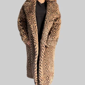 Big Mood 2024 Nicola Coughlan Tiger Print Coat Animal Print Formal