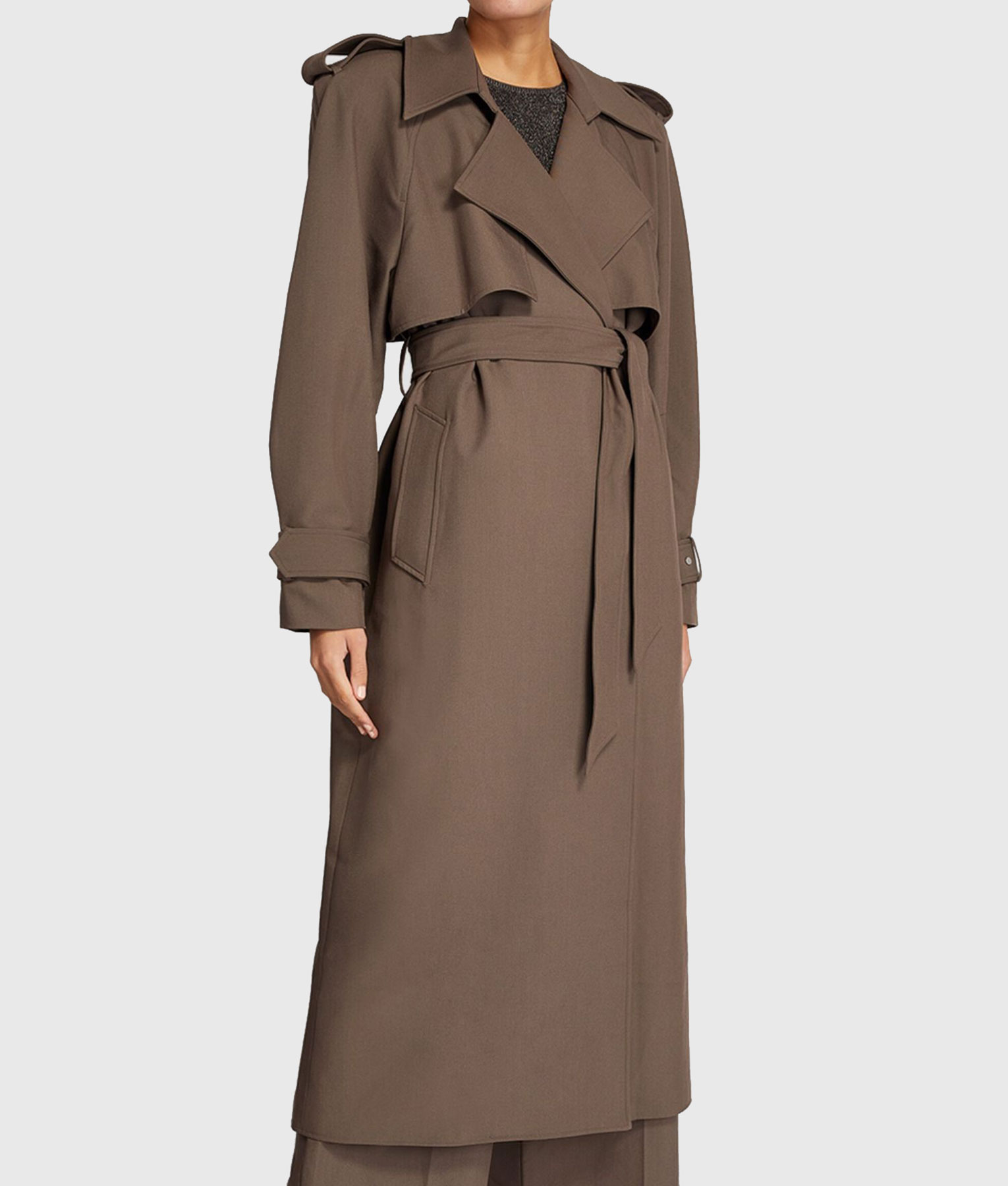 Dakota Johnson Cotton Coat - Dakota Johnson Leave With Dinner In New York - Front VIew