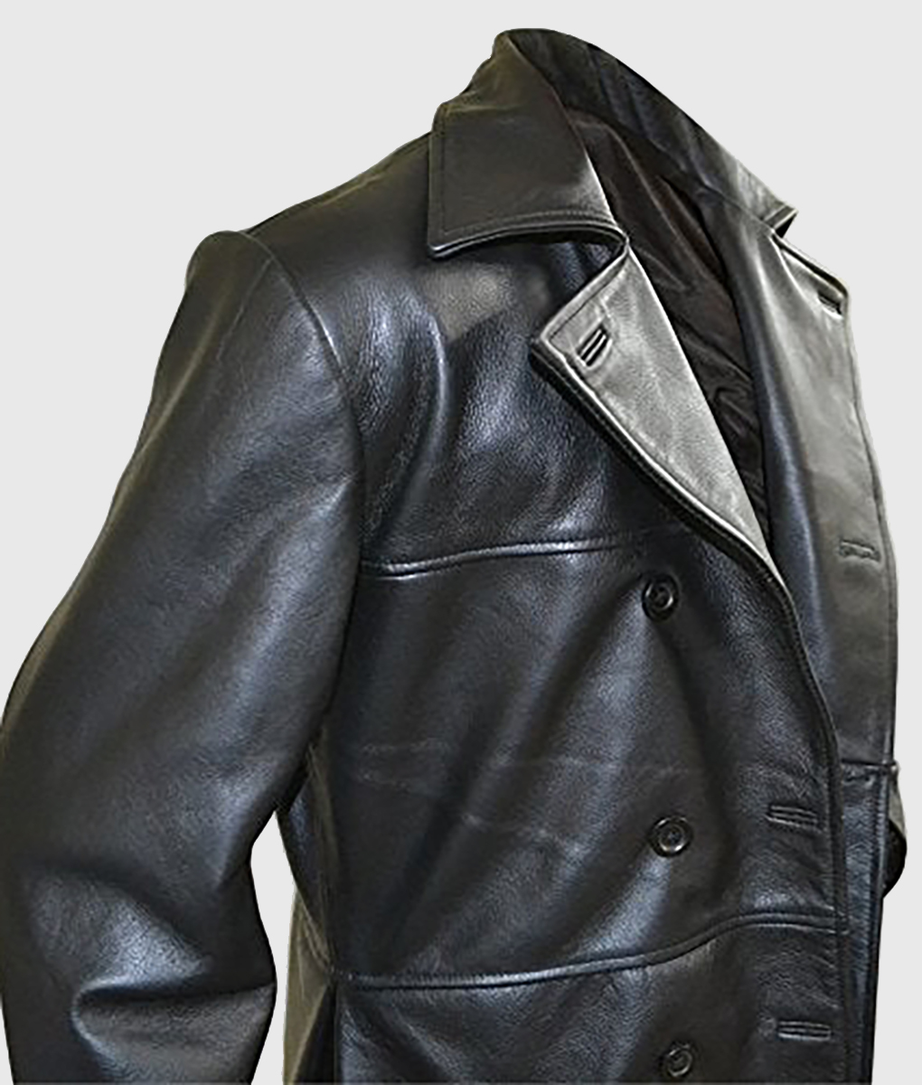 Eric The Crow Trench Coat - Brandon Lee Costume The Crow Trench Coat - Side VIew