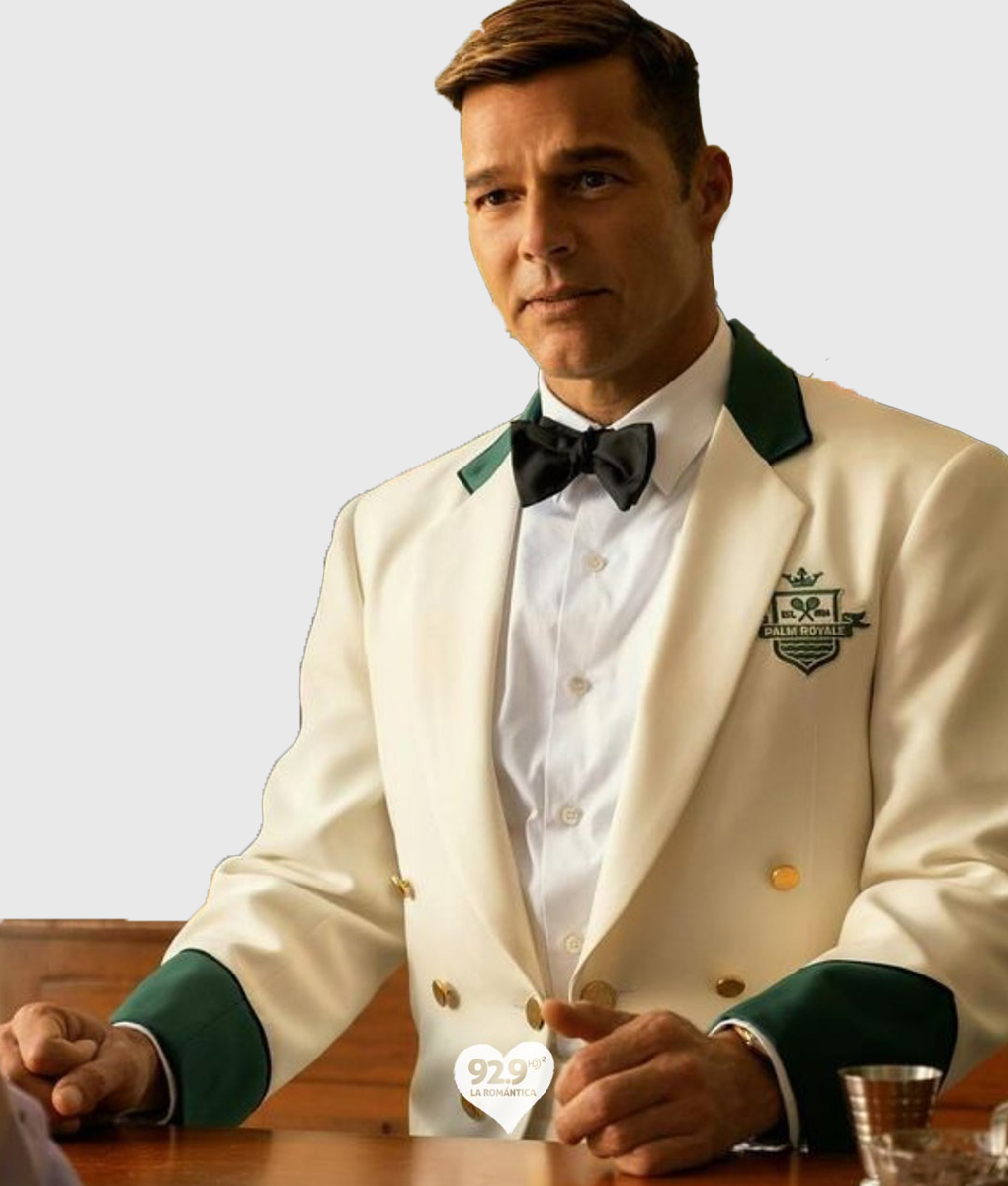 Palm Royale Ricky Martin White Suit - Palm Royale Robert Ricky Martin White Suit - Front View4