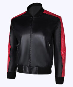 The Fall Guy Miami Leather Jacket - The Fall Guy Miami Vice Leather Jacket - Side View