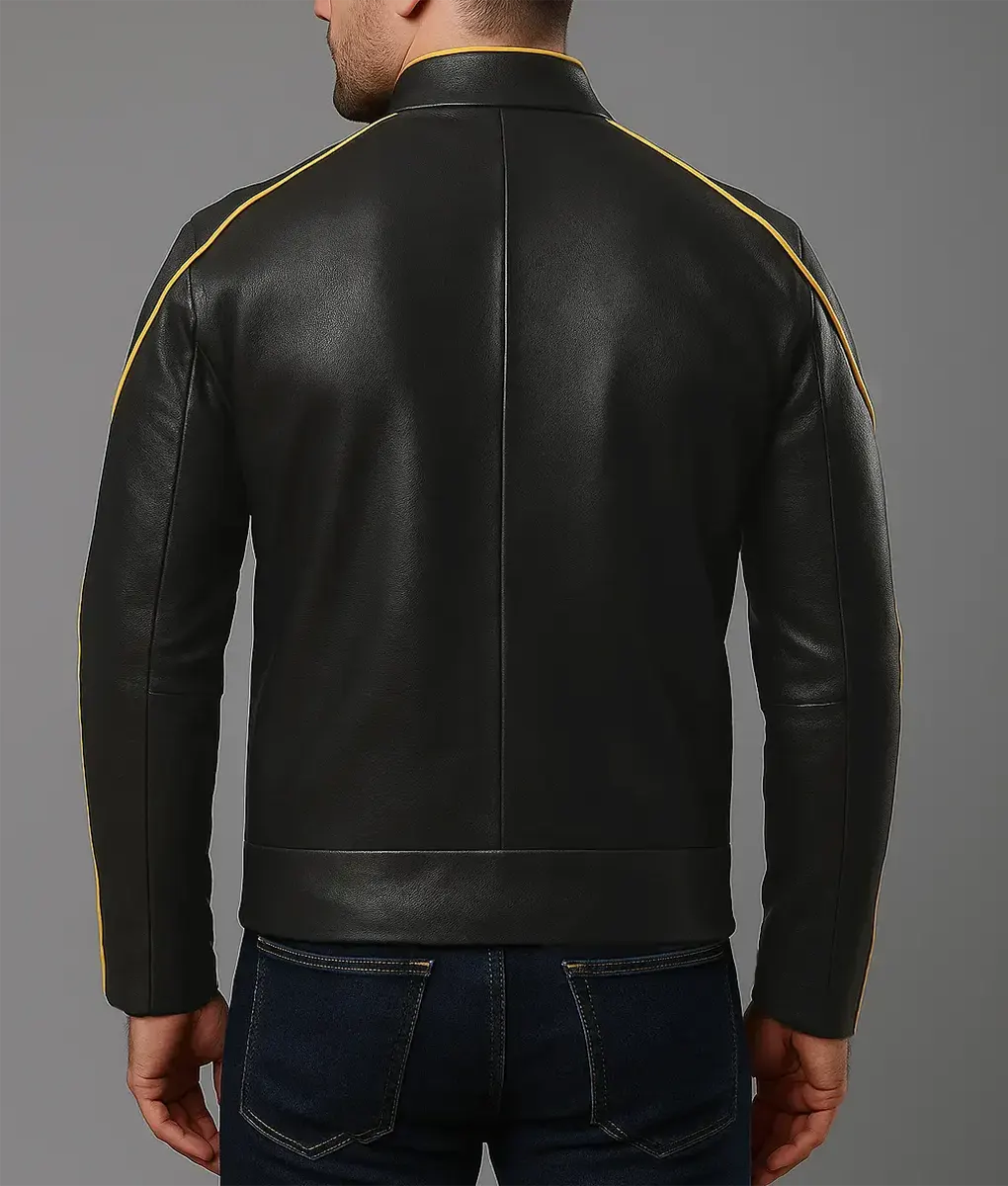 The Fall Guy Ryan Gosling Black Leather Jacket-Back