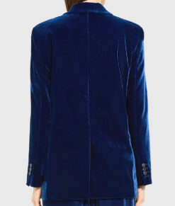 The Idea of You Anne Hathaway Blue Blazer - Anne Hathaway The Idea of You Solène Blue Blazer - Back View