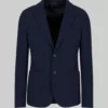 Andrew Tate Blue Wool Blazer - Andrew Tate Blue Wool Blazer For Men - Front View