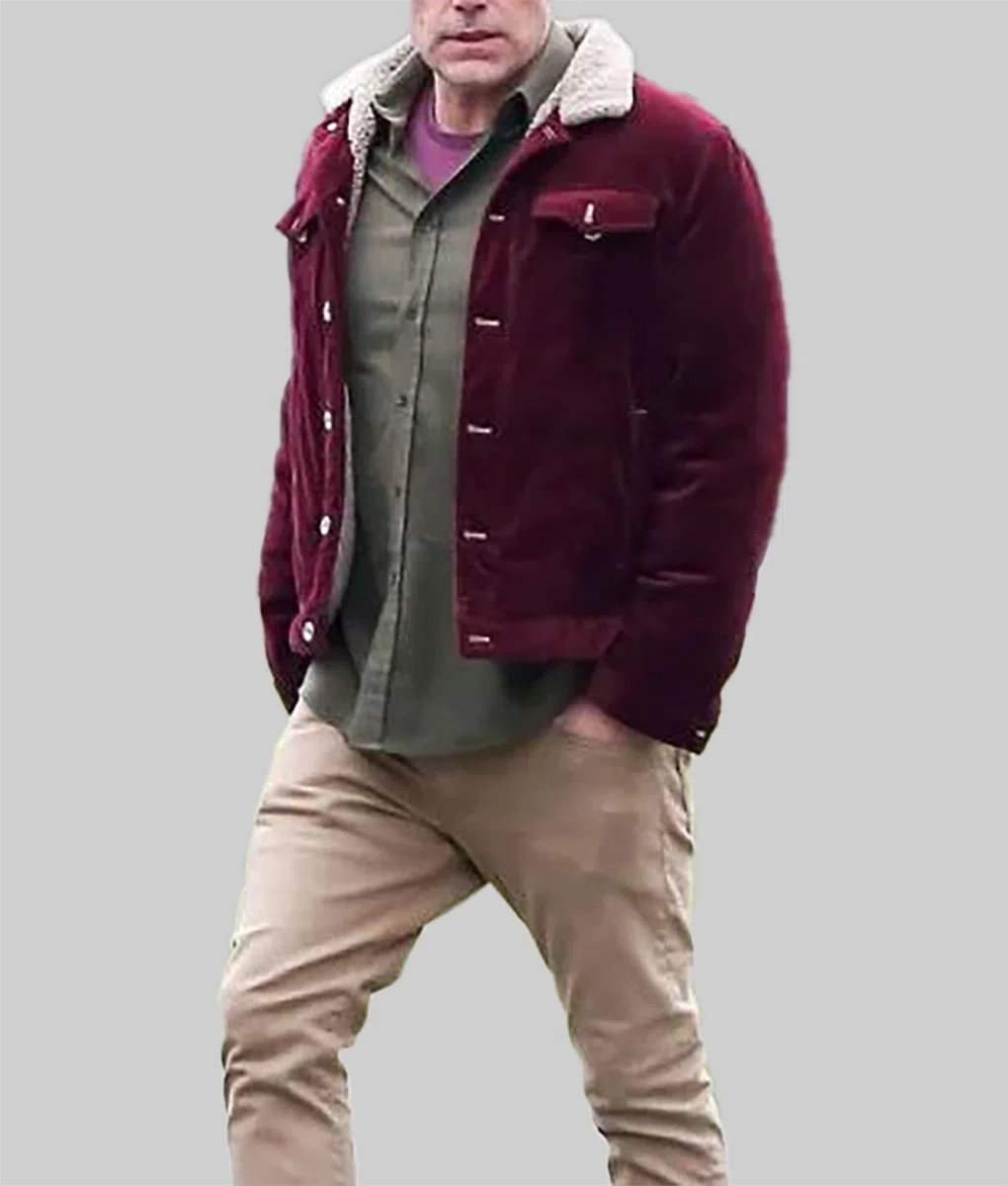 Ben Affleck Corduroy Trucker Jacket - Ben Affleck With Jennifer Lopez Corduroy Trucker Jacket - Front View