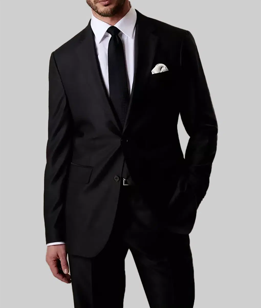 Tate Tristan Black Blazer - Tate Tristan Black Blazer For Men - Front VIew