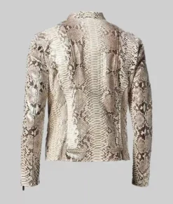 Andrew Tate Leather Biker Jacket - Andrew Tate Leather Snake Pattern Biker Jacket-2