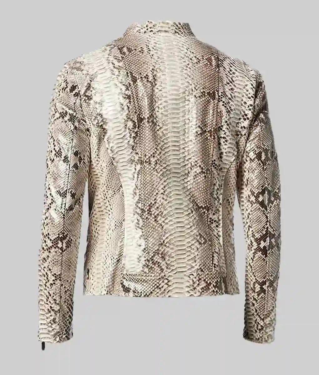 Andrew Tate Leather Biker Jacket - Andrew Tate Leather Snake Pattern Biker Jacket-2