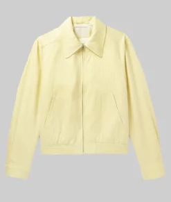 Brad Pitt Yellow Bomber Jacket - Brad Pitt Yellow Corduroy Bomber Jacket-1