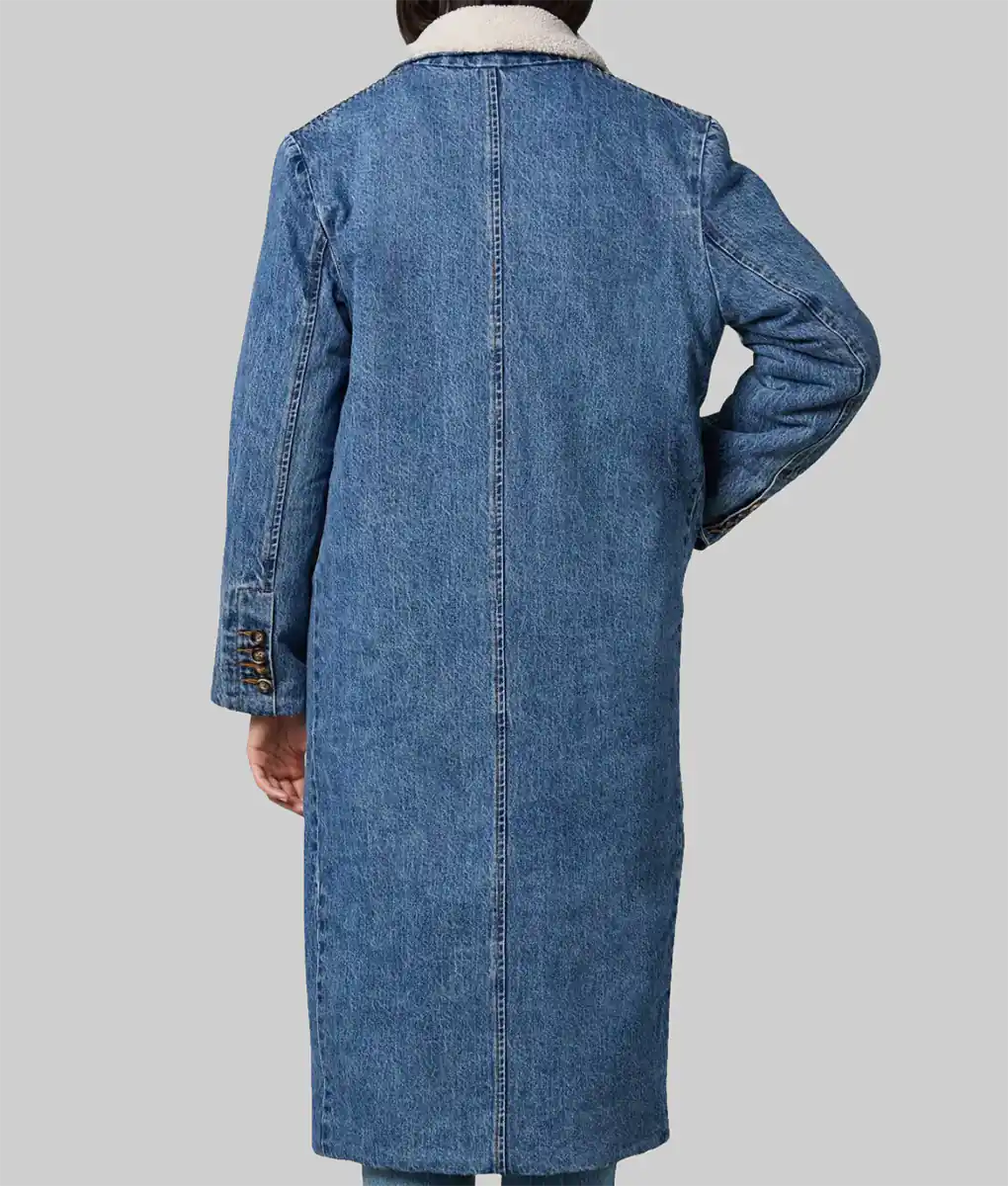 It Ends with Us Blake Lively Denim Shearling Coat - It Ends with Us Blake Lively Blue Denim Shearling Coat-3