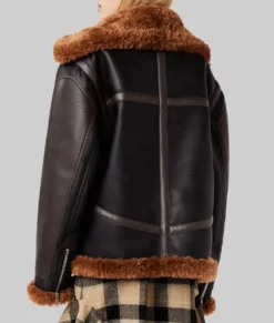 Stella McCartney Brown Leather Bomber Jacket | NYC Jackets