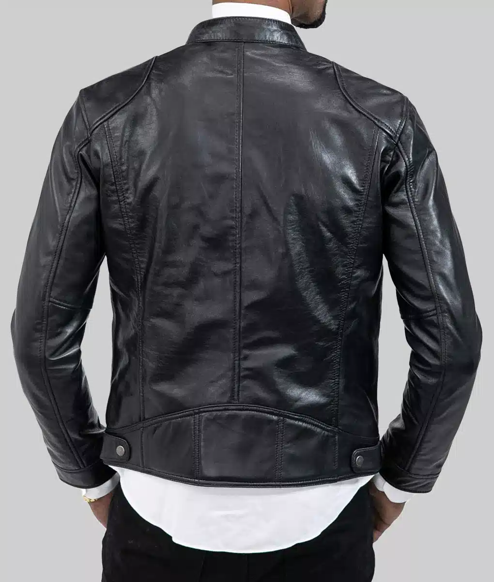 NBA All Star Vin Diesel Black Leather Biker Jacket | NYC Jackets