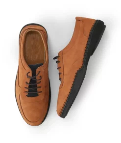 Allen Mens Brown Casual Low Top Suede Sneakers - Mens Brown Casual Low Top Suede Sneakers-5