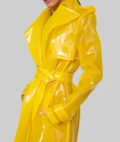 Gigi Hadid Yellow PVC Coat - Deadpool After Party Gigi Hadid Yellow PVC Coat-1