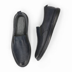 Greg Mens Blue Dress Leather Loafers - Mens Blue Dress Leather Loafers-1