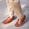 Jesse Mens Brown Dress Leather Loafers - Mens Brown Dress Leather Loafers-3