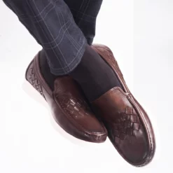 Jonah Mens Brown Casual Leather Loafers - Mens Brown Casual Leather Loafers-3
