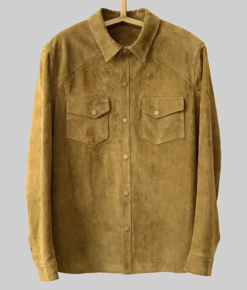 Justin Theroux Suede Shirt jacket | NYC Jackets