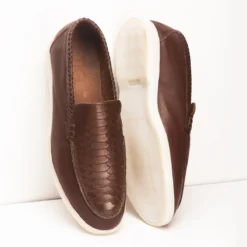 Louis Mens Brown Dress Leather Loafers - Mens Brown Dress Leather Loafers-2