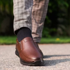 Oscar Mens Brown Dress Leather Loafers - Mens Brown Dress Leather Loafers-6