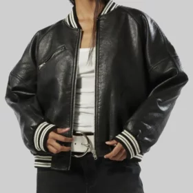 【美品】RRL BLACK CAT LEATHER VARSITY JACKET RRL RALPH LAUREN Black Cat Leather Varsity Jacket Men's size