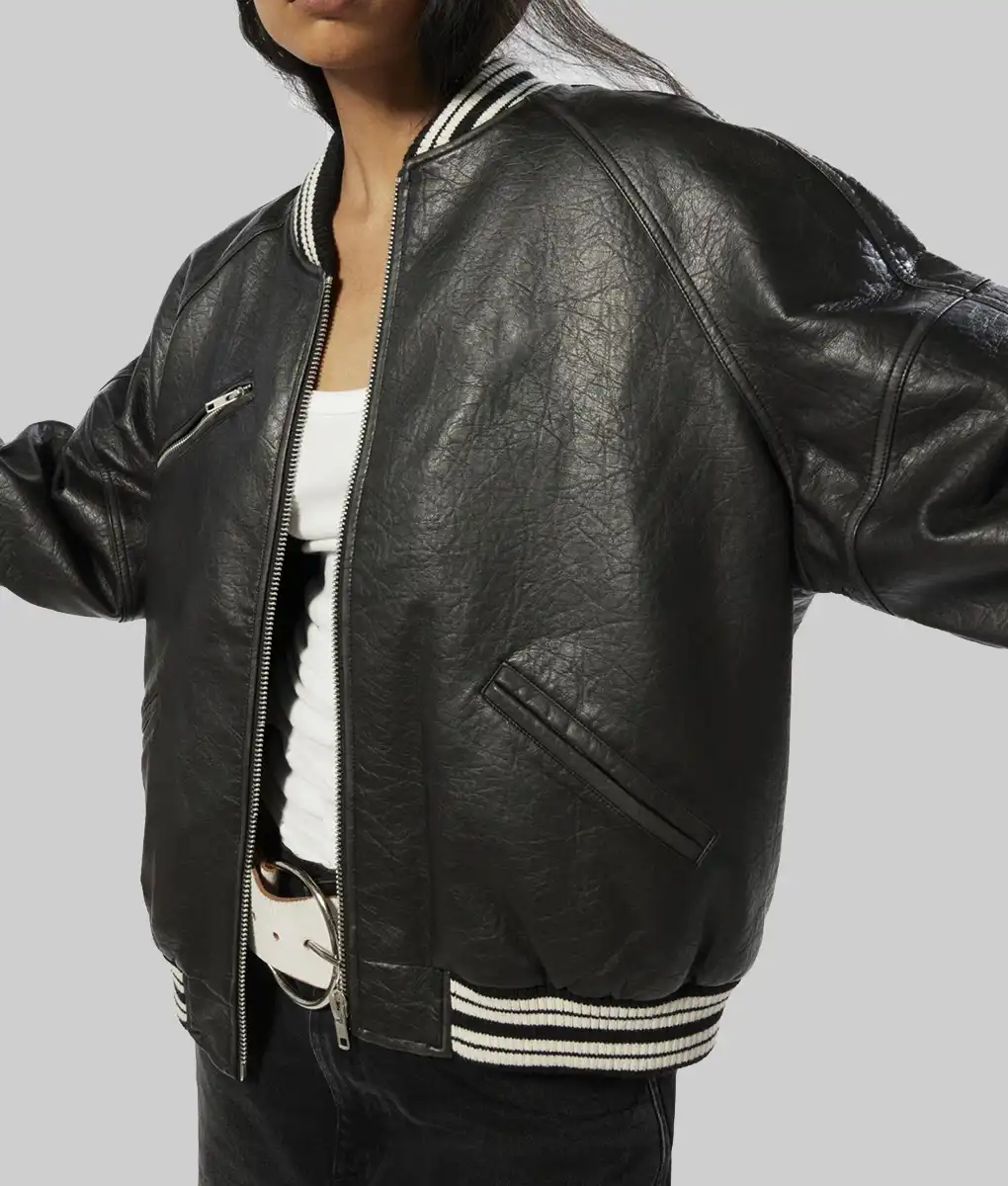【美品】RRL BLACK CAT LEATHER VARSITY JACKET RRL RALPH LAUREN Black Cat Leather Varsity Jacket Men's size