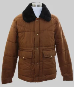 Stranger Things David Harbour Puffer Jacket - Stranger Things David Harbour Brown Puffer Jacket-2