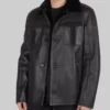 Tom Mens Black Leather Blazer - Tom Mens Black Leather Jacket-1