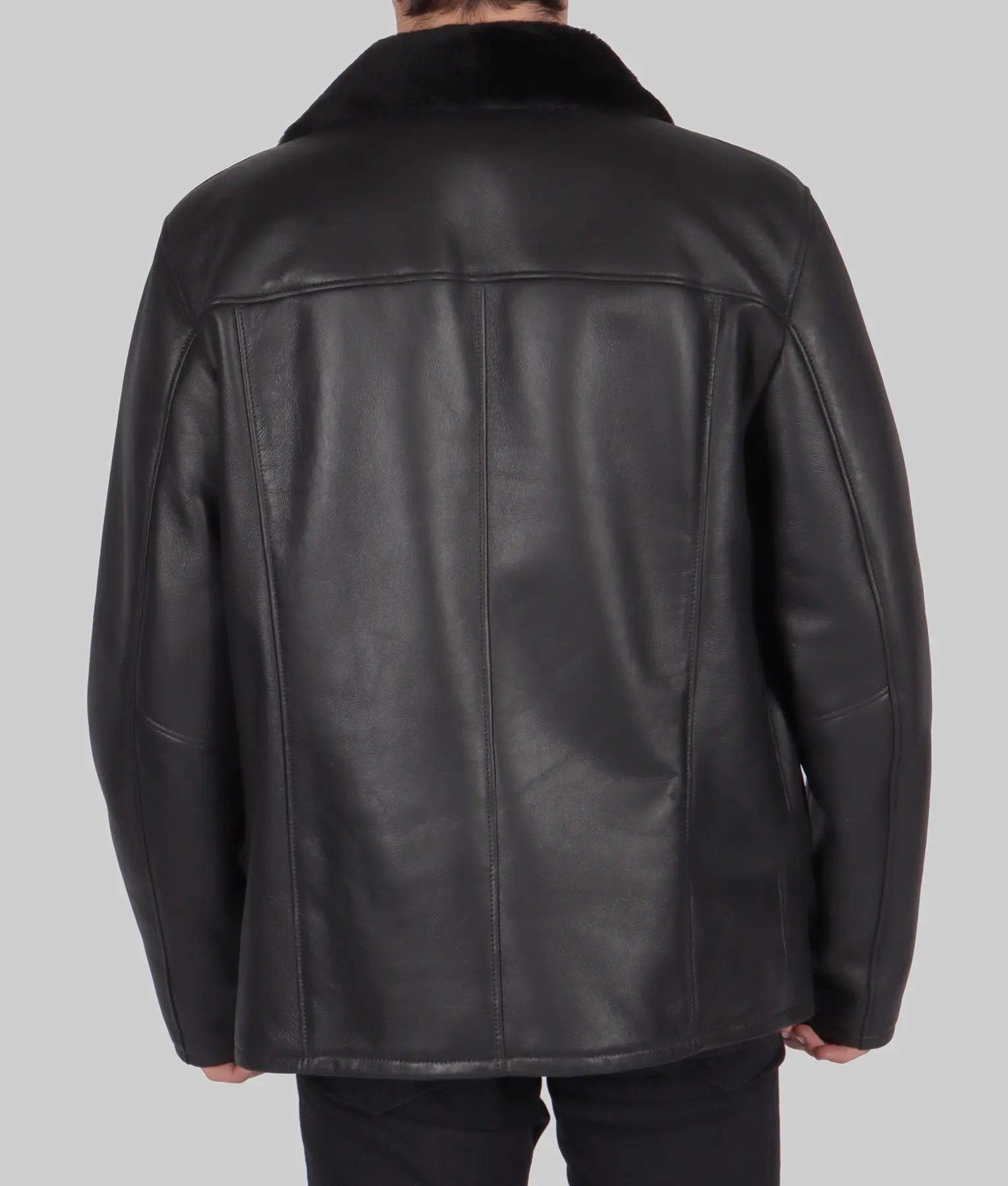 Tom Mens Black Leather Coat| NYC Jackets