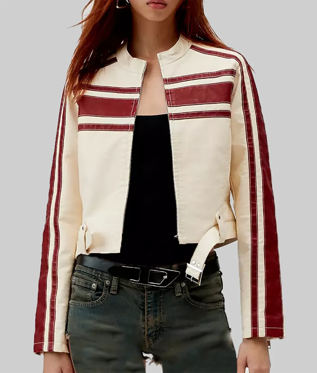 All American Homecoming Camille Hyde Leather Jacket-Front View