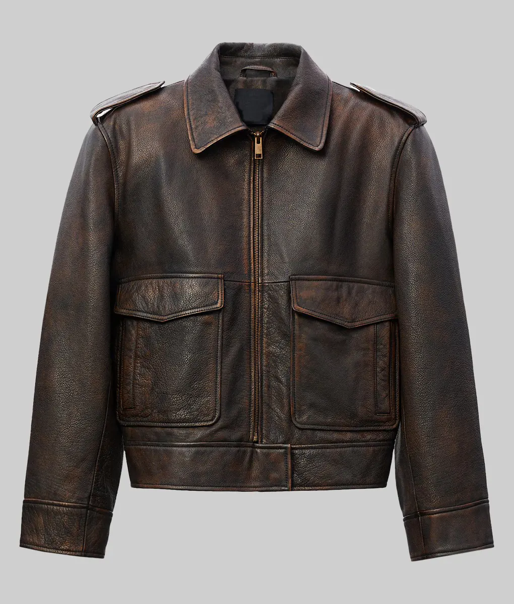 Brooks Nader Brown Leather Jacket-Generic