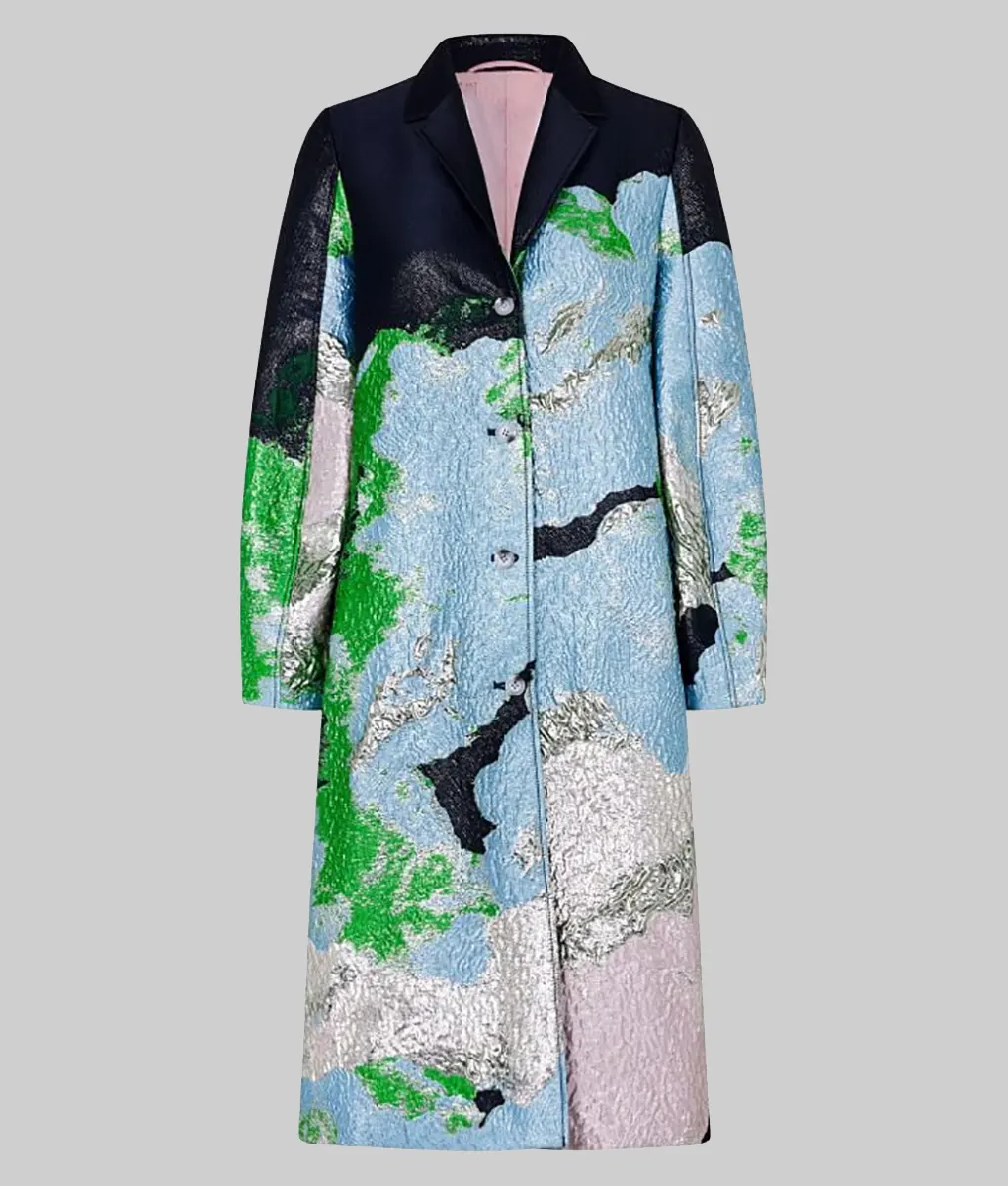 Emily in Paris S4 Lily Collins Jacquard Coat