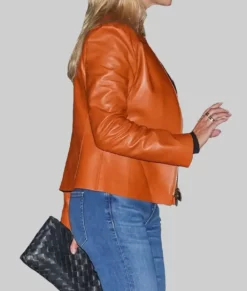 Reese Witherspoon Brown Leather Jacket-Side View