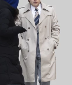 The Apprentice Sebastian Stan Beige Trench Coat-Front View