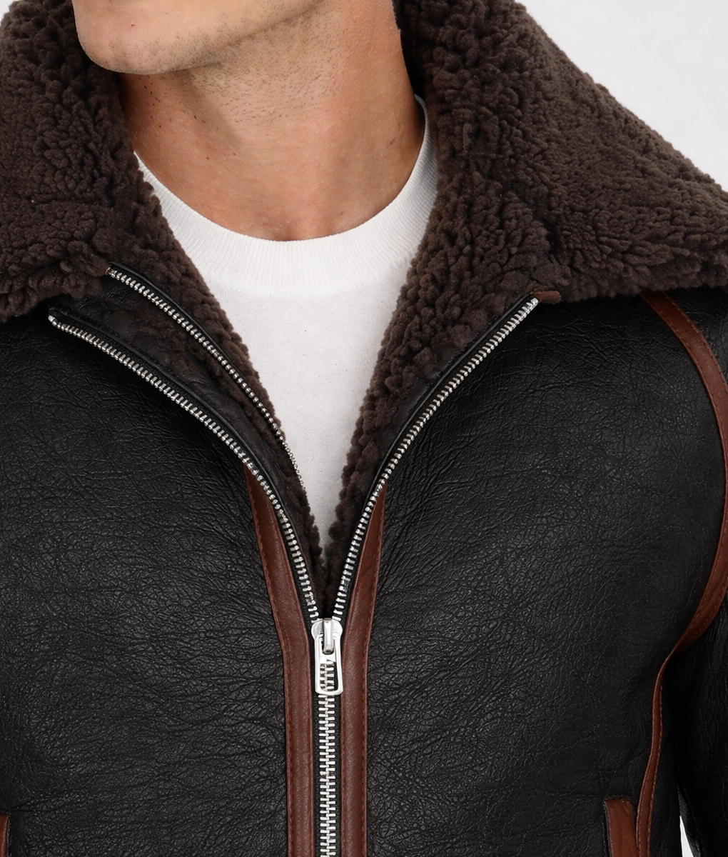 Camp Mens Black B3 Bomber Leather Jacket | NYC Jackets