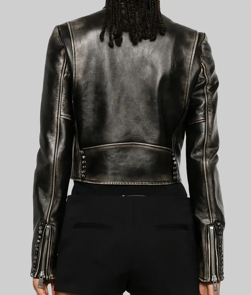 05ss archive prada leather jacket nylon S/S 2024 Studded Leather