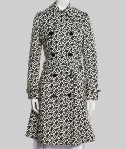 Emily In Paris Lily Collins Printed Tench Coat-Generic