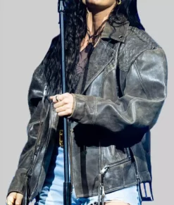 Fletcher Oversized Brown Leather Jacket-Side View