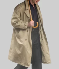 Joseph Quinn Beige Trench Coat-Side View