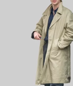 Joseph Quinn Beige Trench Coat-Side View
