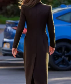 Kate Middleton Double Breasted Wool Coat-Back