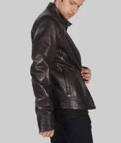 Max Mens Black Leather Jacket - Mens Black Leather Jacket-2