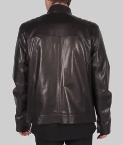 Max Mens Black Leather Jacket - Mens Black Leather Jacket-3