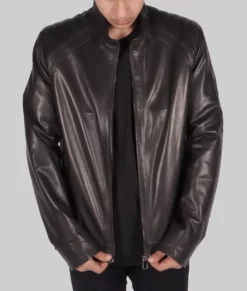 Max Mens Black Leather Jacket - Mens Black Leather Jacket-1