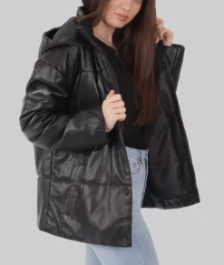 Melissa Womens Black Leather Jacket - Womens Black Leather Jacket-1