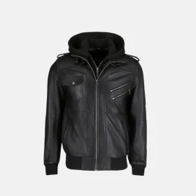 Men's Hooded Leather Jackets