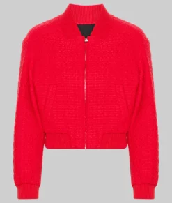 Nobody Wants This Kristen Bell Red Cropped Jacket-Generic