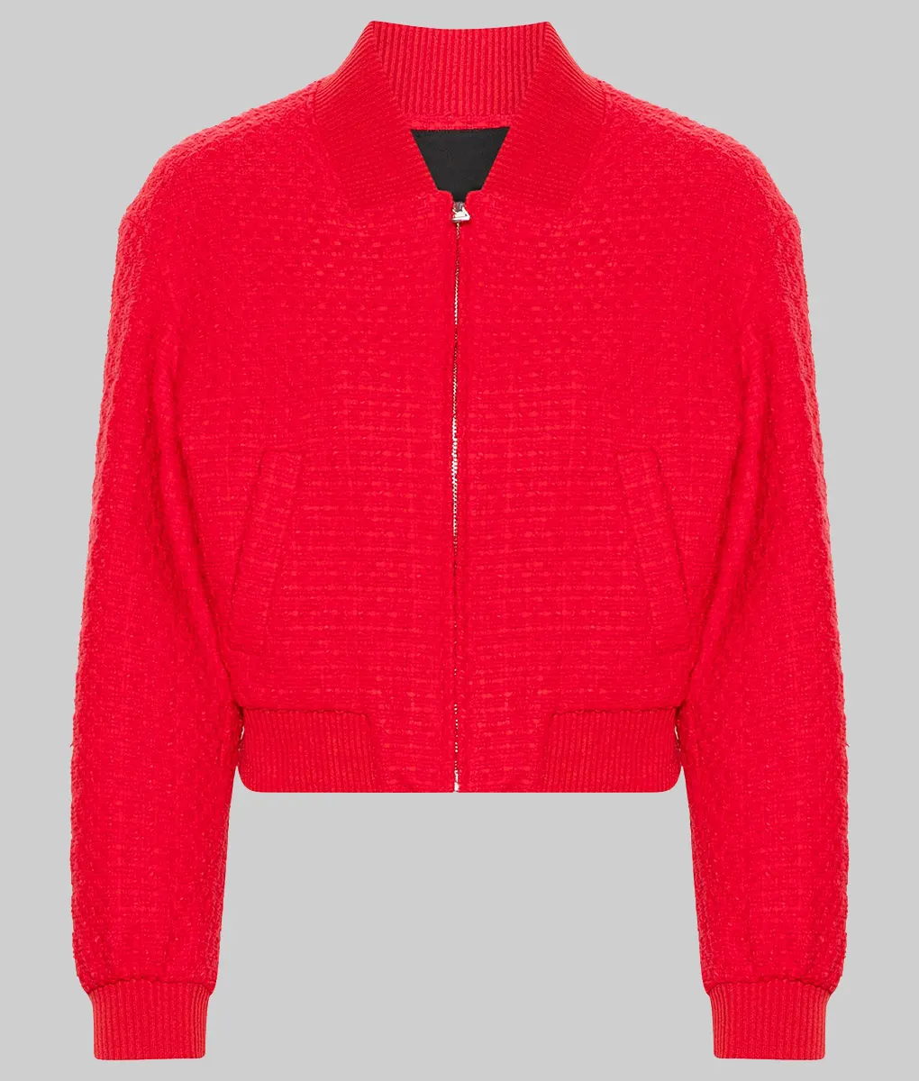 Nobody Wants This Kristen Bell Red Cropped Jacket-Generic
