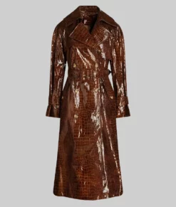 Only Murders in the Building Selena Gomez Brown Trench Coat-Generic