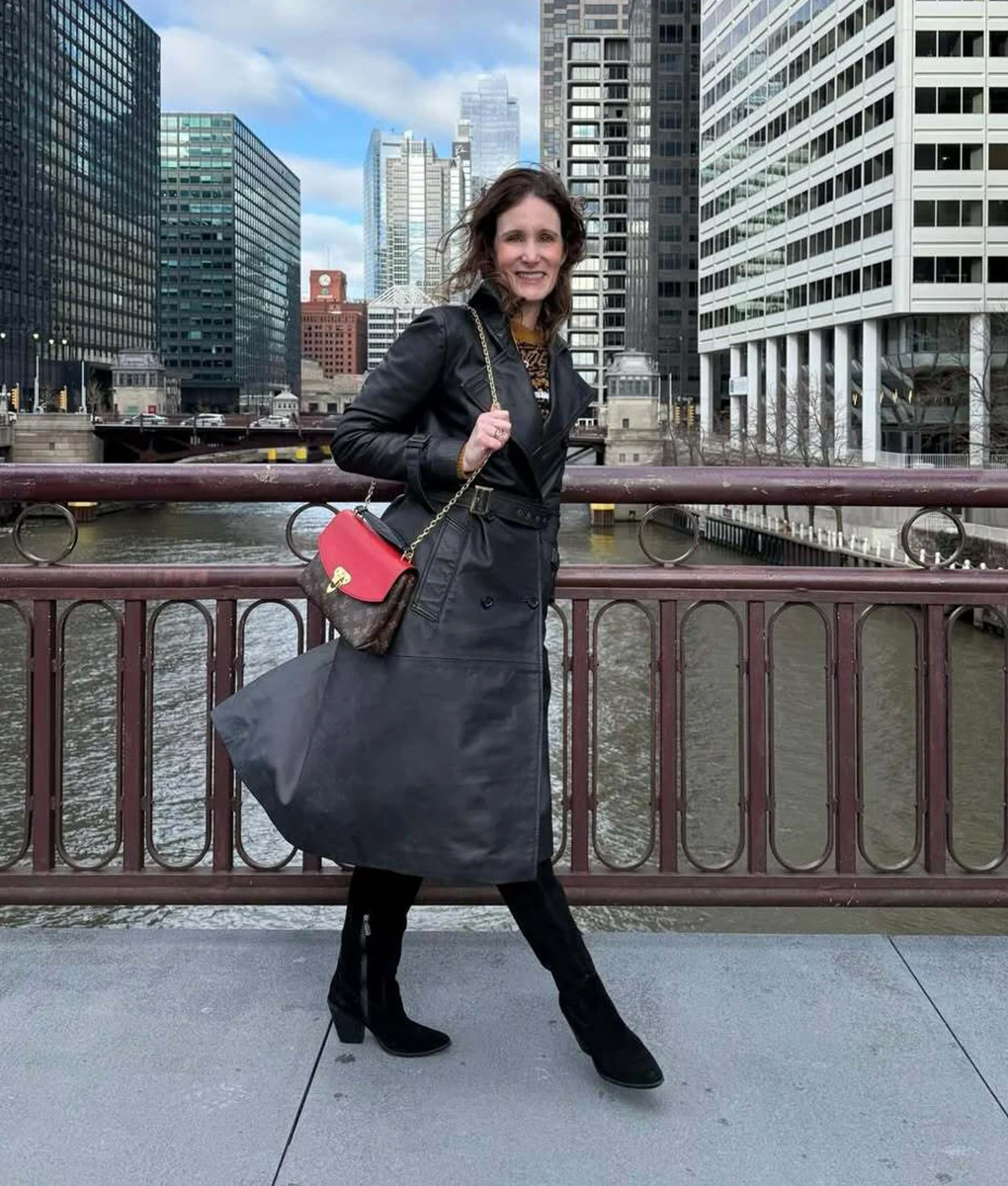 Ria Women's Black Leather Trench Coat | NYC Jackets